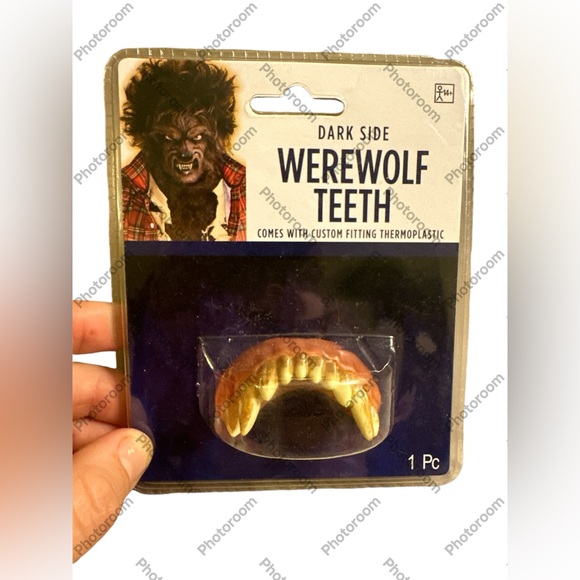 Dark Side Werewolf Teeth Costume Accessory Halloween Cosplay Brand New - Picture 1 of 7